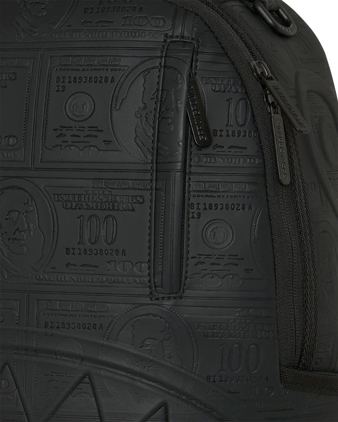 Sprayground Embossed MONEY HEIST Backpack🔥New Black Bookbag Kids School Bag
