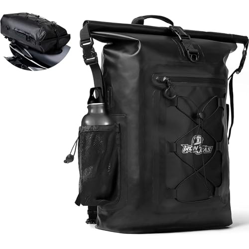 Motorcycle Sissy Bar Bag Backpack Tail Bag Travel Saddlebags