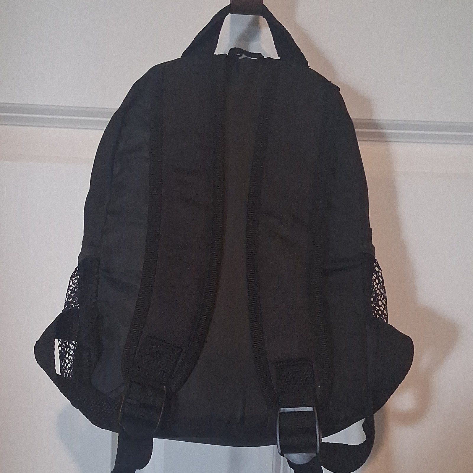 Jeep Black Mini Backpack Zip Closure Mesh Side Pockets Adjustable Strap