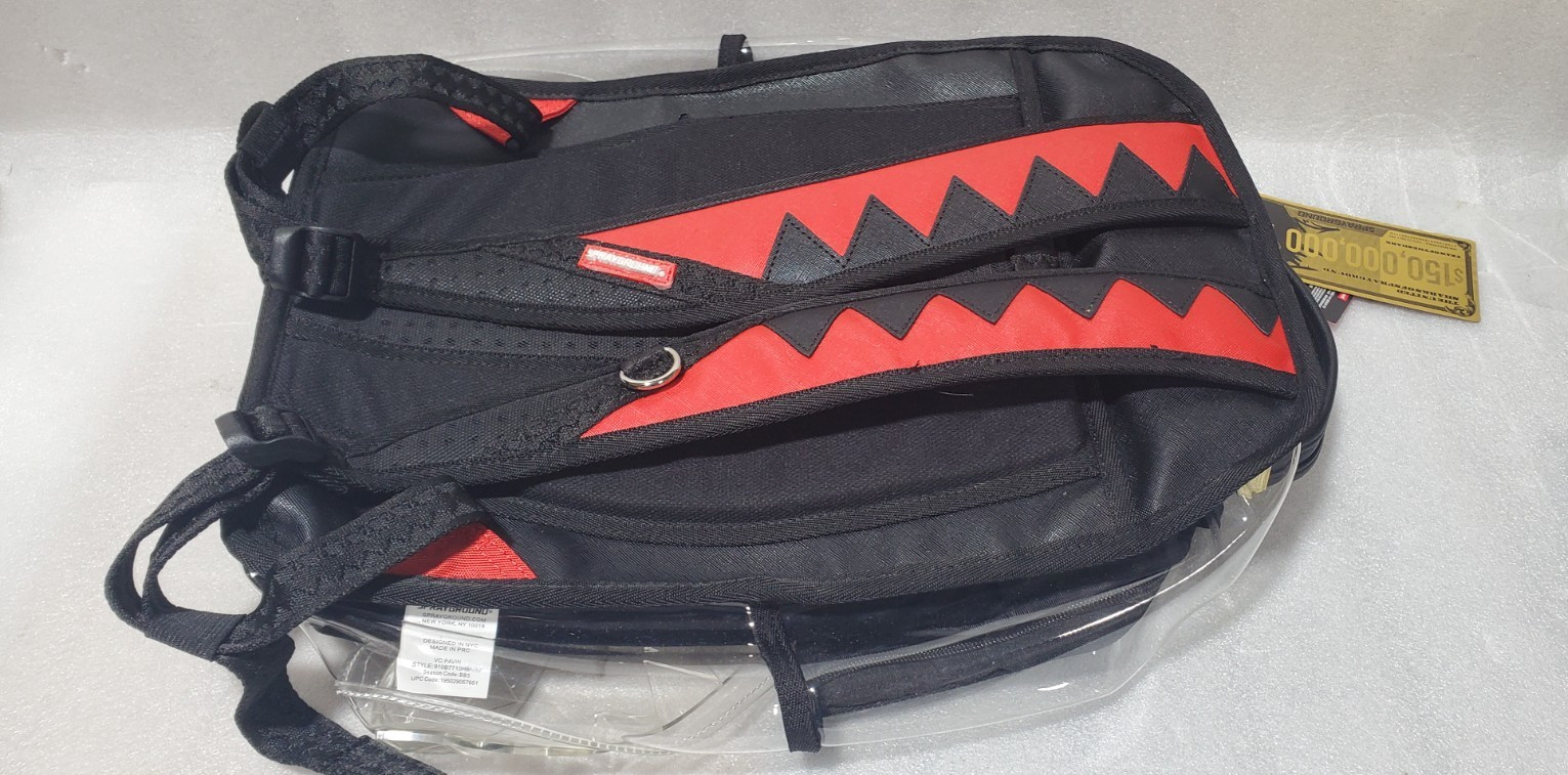 Sprayground Clear Shark Central Backpack Transparent Bookbag Large School Bag !!