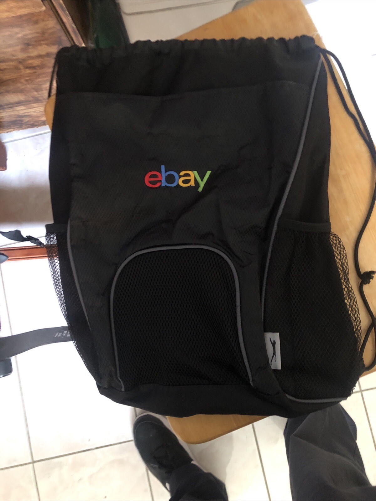 Backpack bag Slazenger Drawstring Backpack with eBay Logo