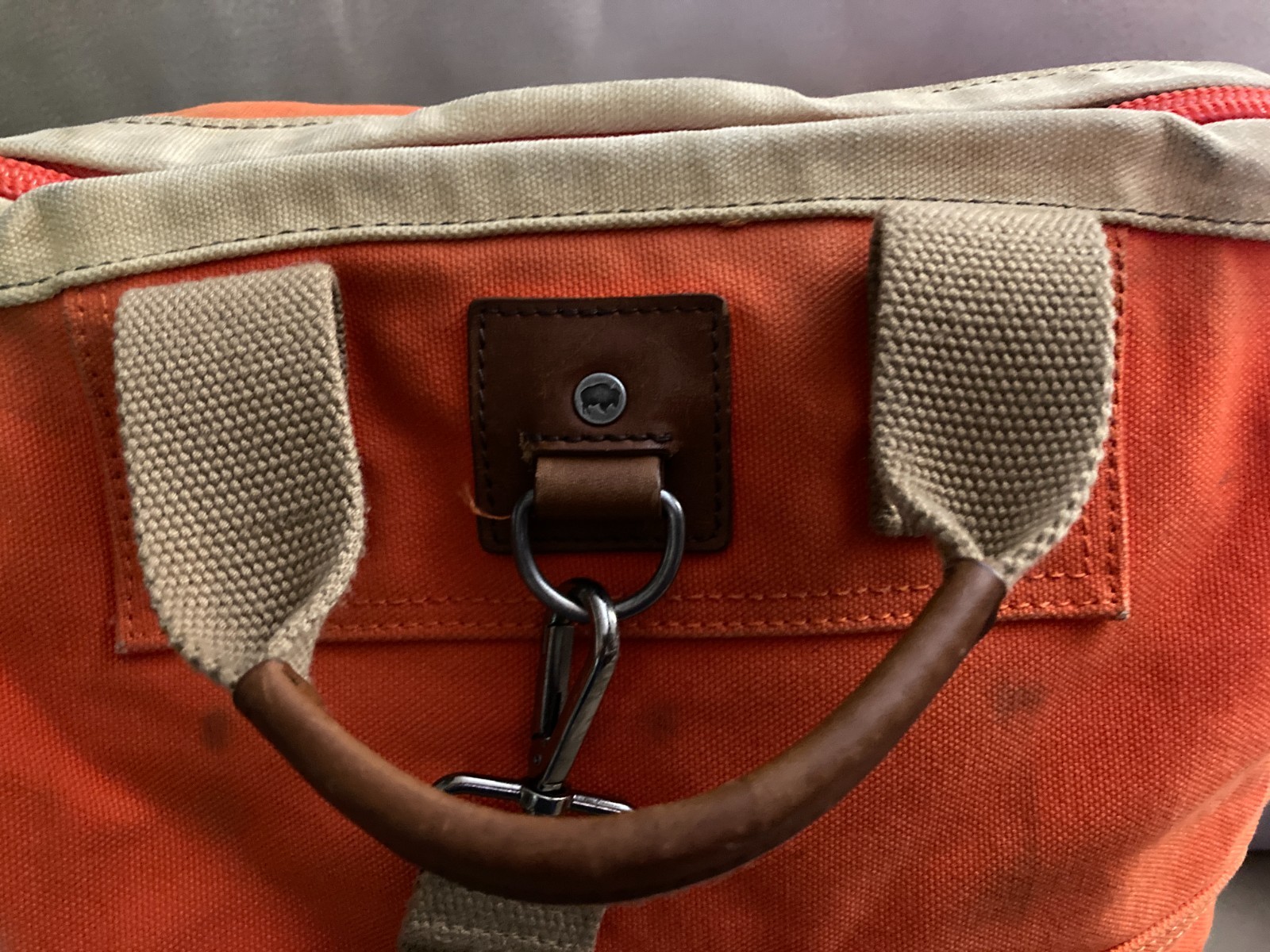 VINTAGE MOUNTAIN KHAKIS_HERITAGE CANVAS_RUCKSACK/GEAR BAG_HARVEST ORANGE & KHAKI