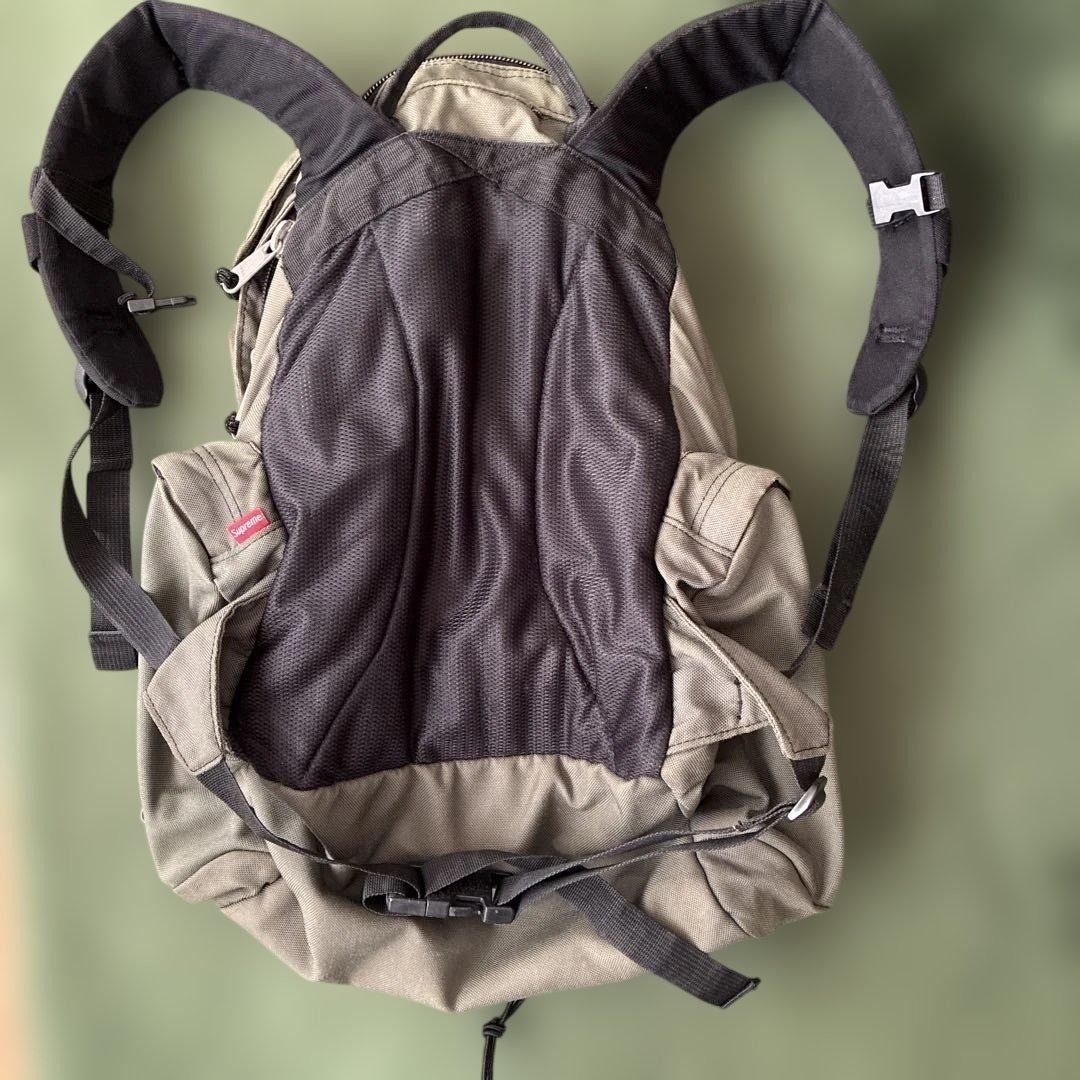 90s Supreme Backpack Olive USA Made Rare Vintage Skate Nylon Used