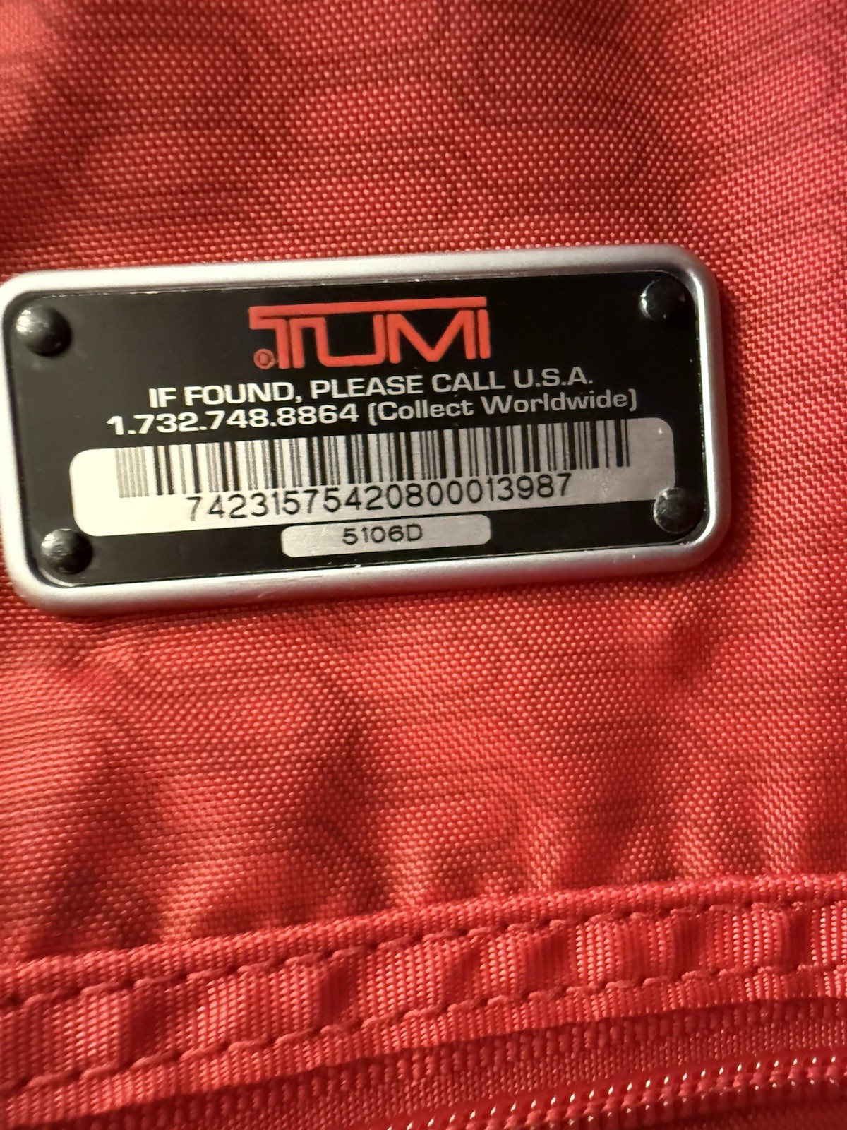 Tumi T-Tech University 5106D Black Convertible Backpack Sling Bag Zip Closure EU
