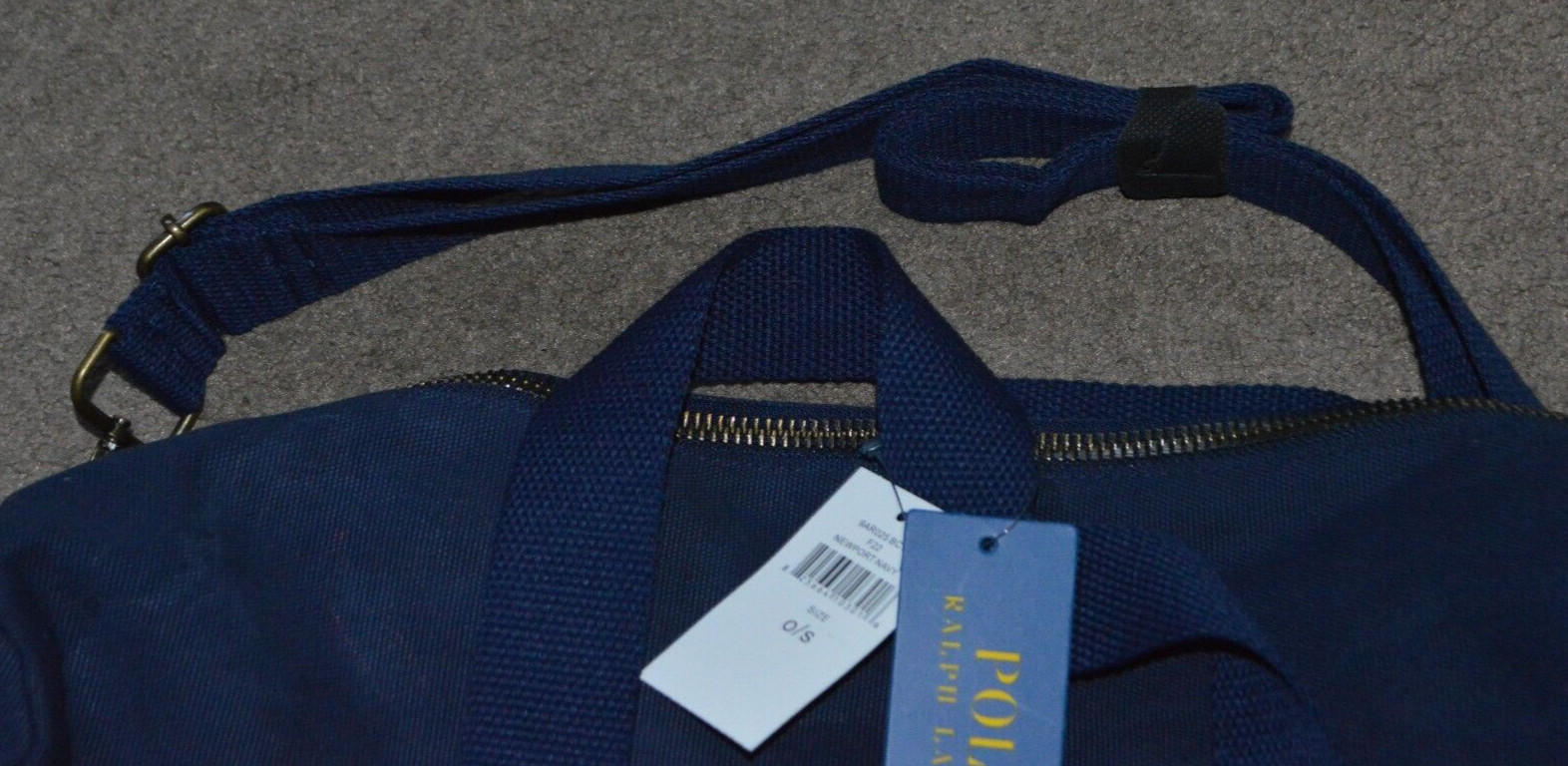 NWT POLO RALPH LAUREN Canvas BIG PONY Travel Duffle Gym Bag w/ Shoulder Strap
