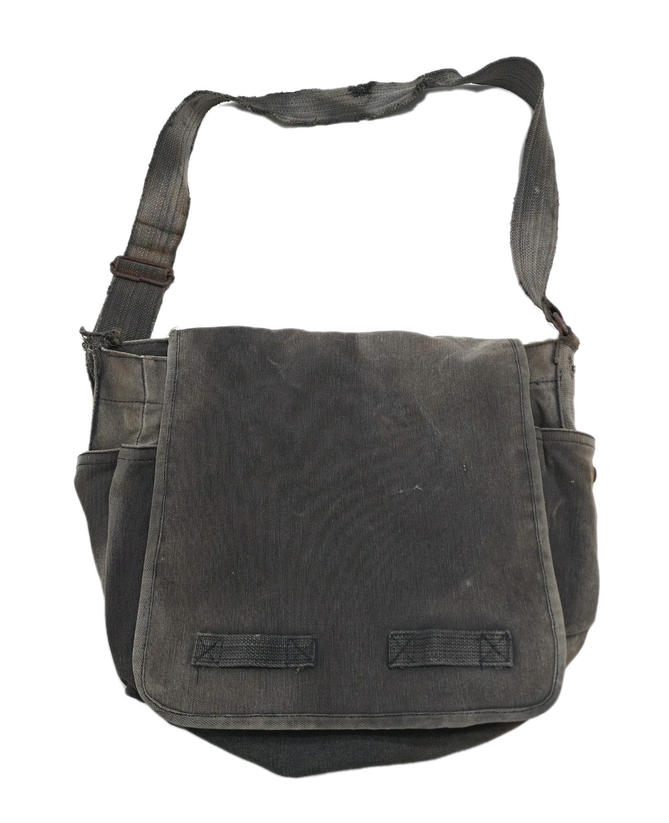 Rothco Canvas Green Brown Messenger Bag Distressed Retro Vintage Army