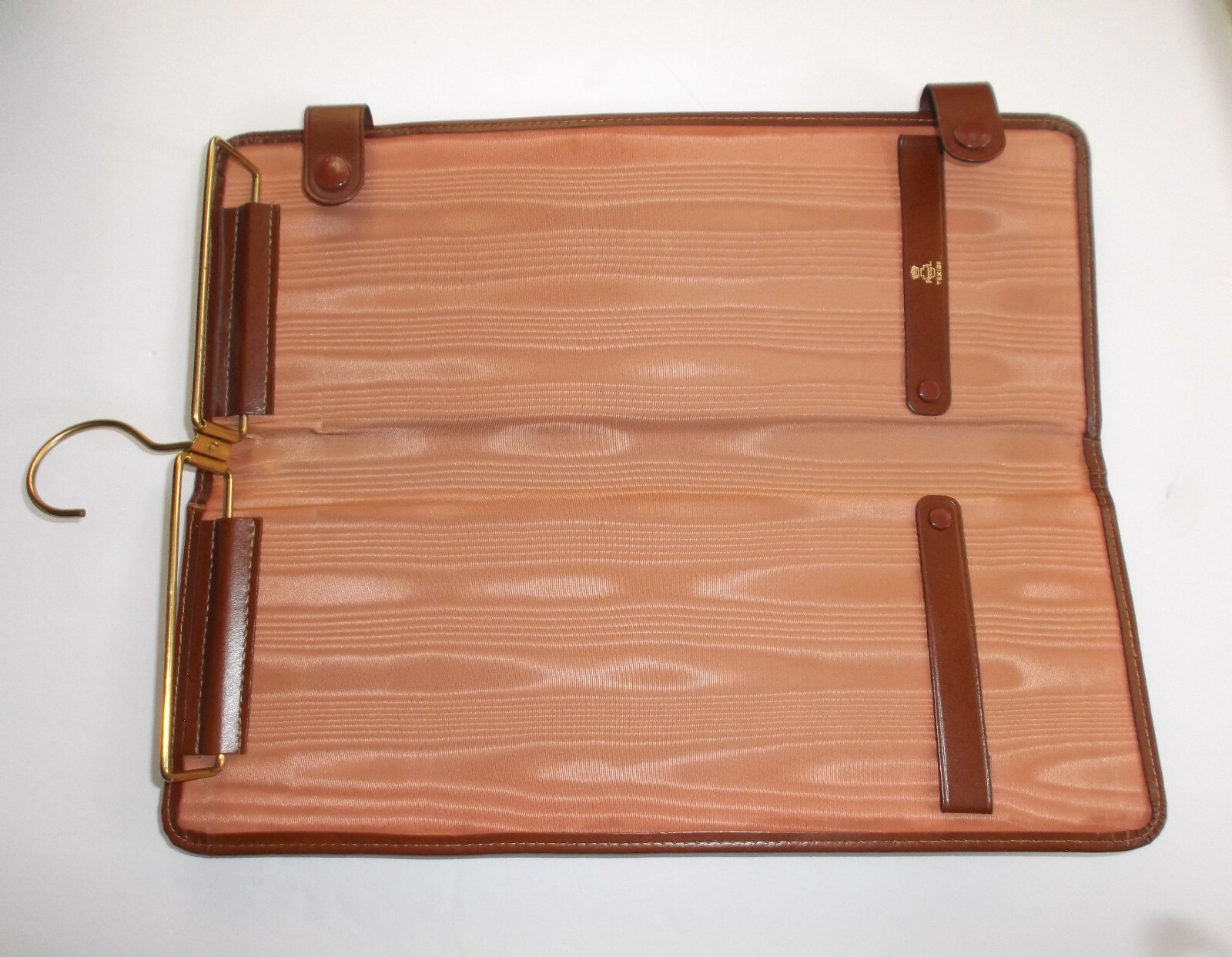 Vintage TIE VALET Texide Travel Case by Penn L Monogrammed FJR 15×6 Inches