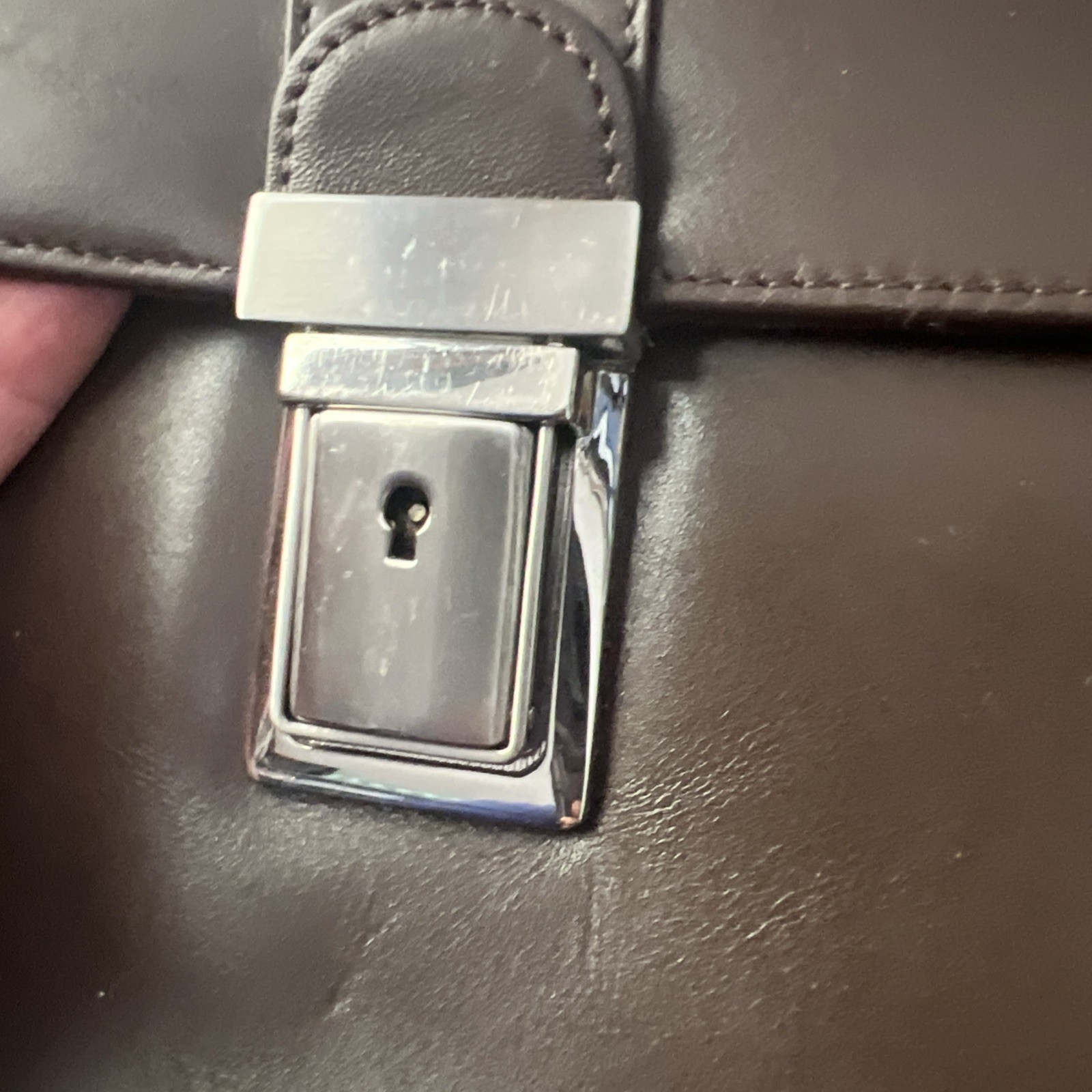 Vintage Marshall Fields Executive Briefcase Brown With Locks And Keys