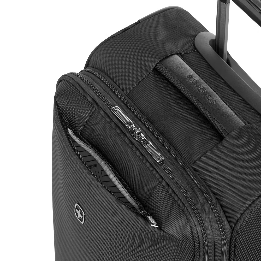SWISSGEAR 20″ Carry On Suitcase Softside 8-Wheel Spinner Luggage, Black
