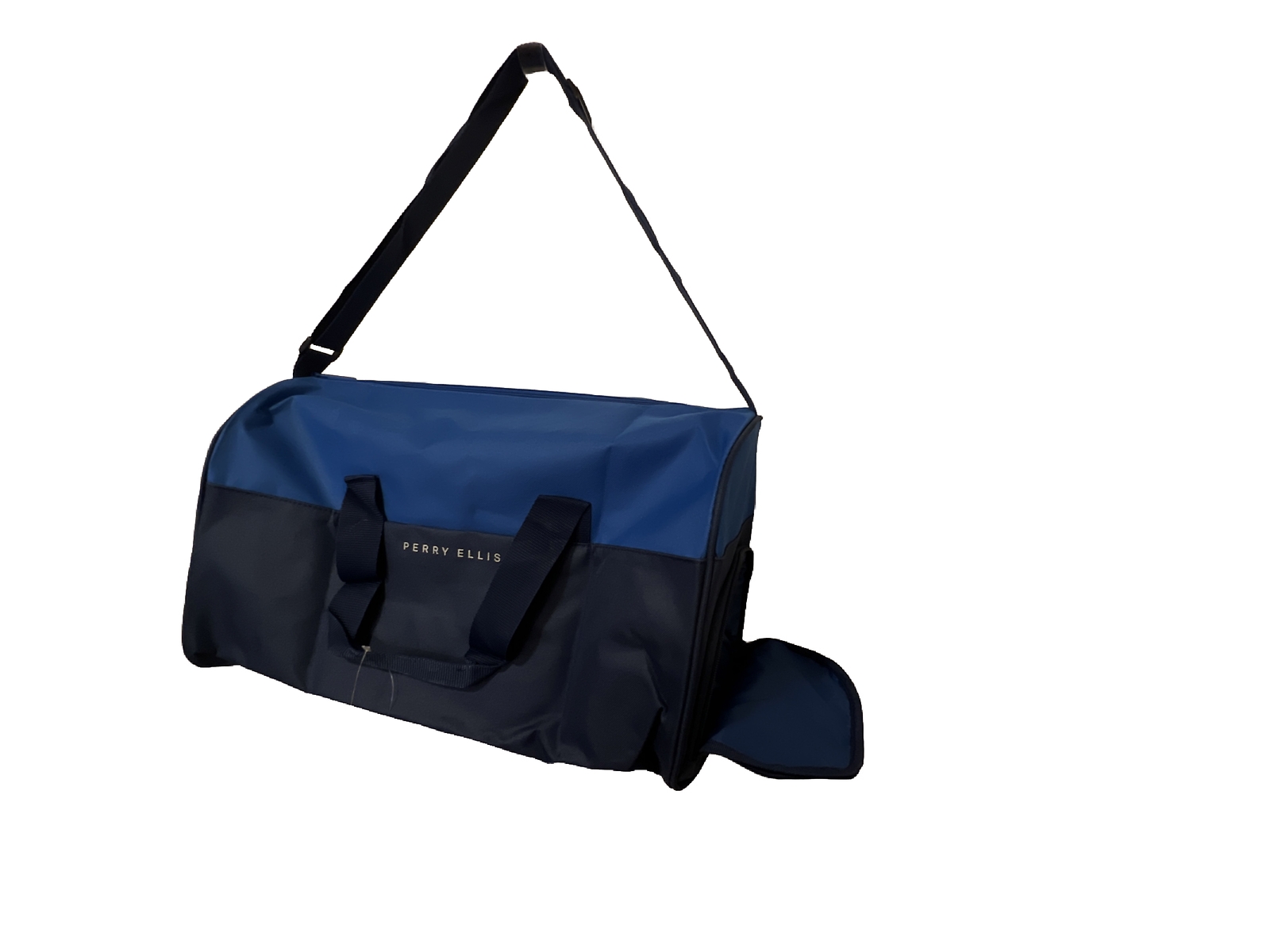 Perry Ellis-Navy Blue/Light Blue-Gym/ Business Duffel Bag-(NEW IN PLASTIC WRAP)