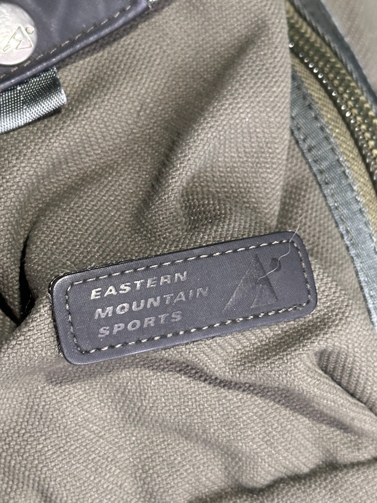 EMS Eastern Mountain Sports 100% Nylon Olive Green Multi-Pocket Pack Backpack