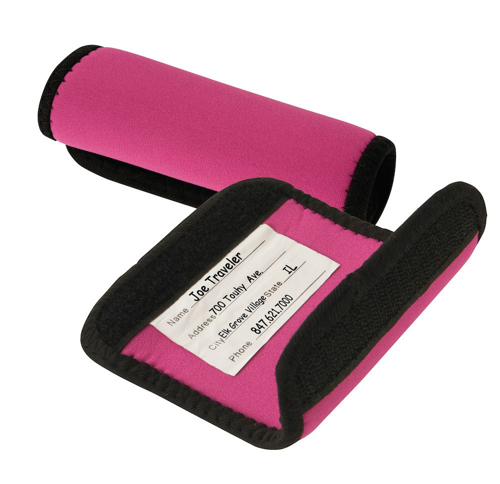 LUGGAGE HANDLE WRAPS & PERSONALIZED ID TAG (2-PACK) – (3 COLORS)-SAME DAY SHIP