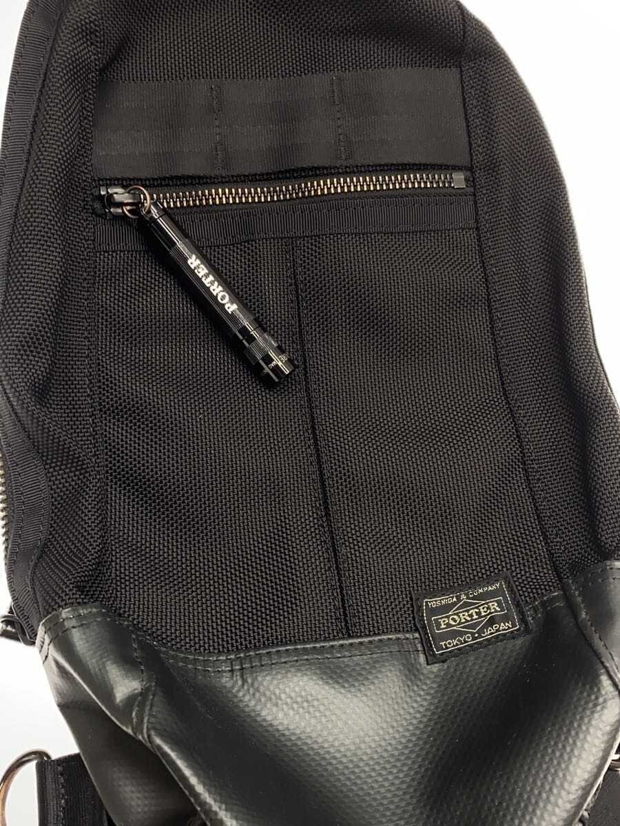 Authentic Porter Black Leather Shoulder Bag 14cm x 34cm x 4cm, Stylish Handy Bag