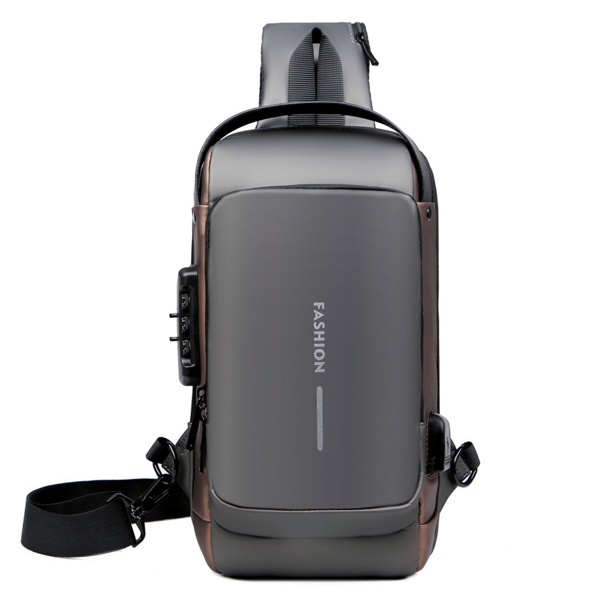 Password Lock Anti-theft Waterproof Oxford Cloth Shoulder Bag Chest Bag Backpack