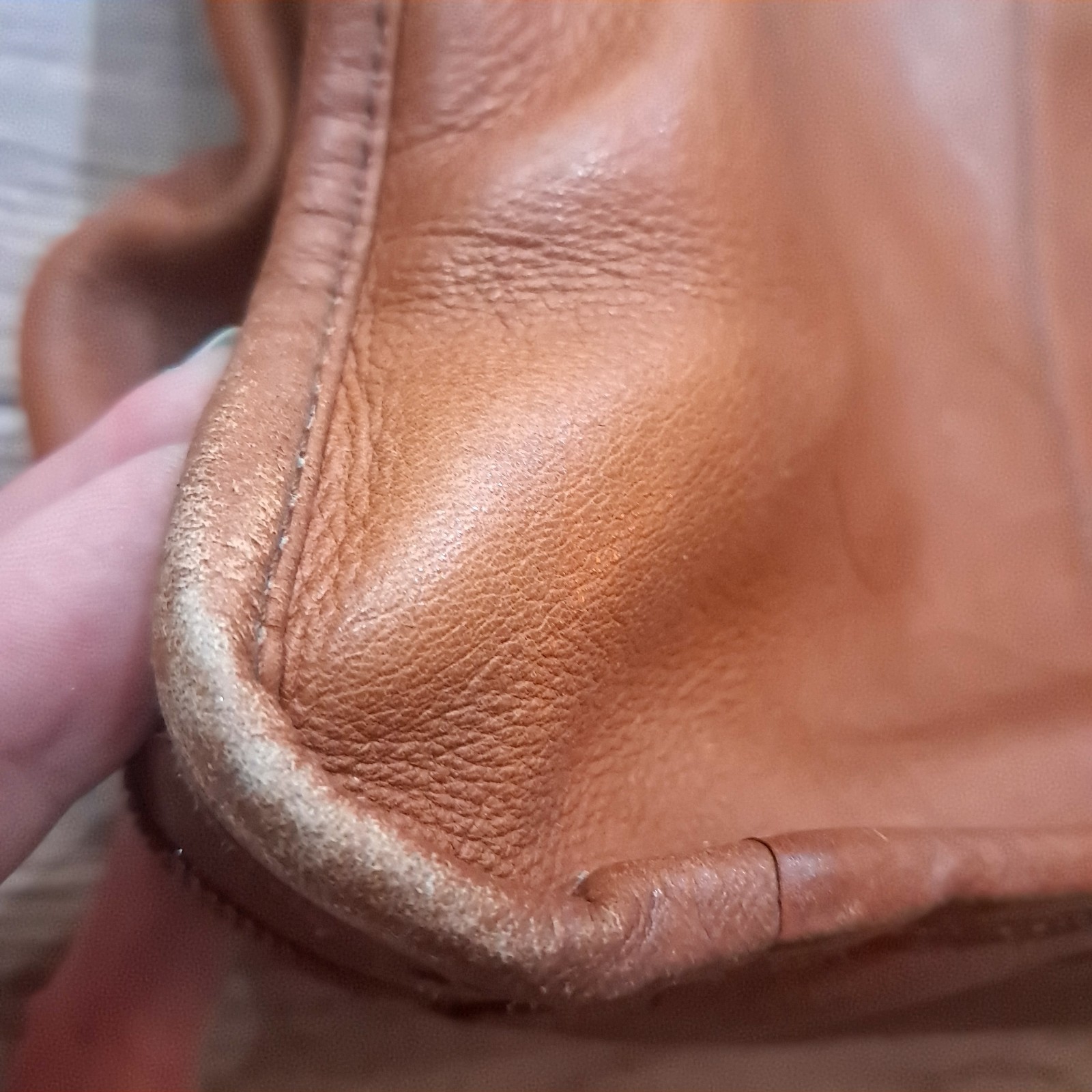 EKA Leather Briefcase Crossbody Laptop Document Case camel brown tan Vintage
