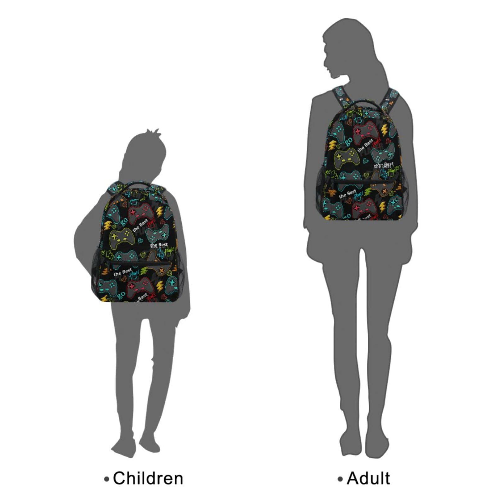 Video Game Backpack Bookbag Gamer Gaming Daypack Travel Hiking Camping School