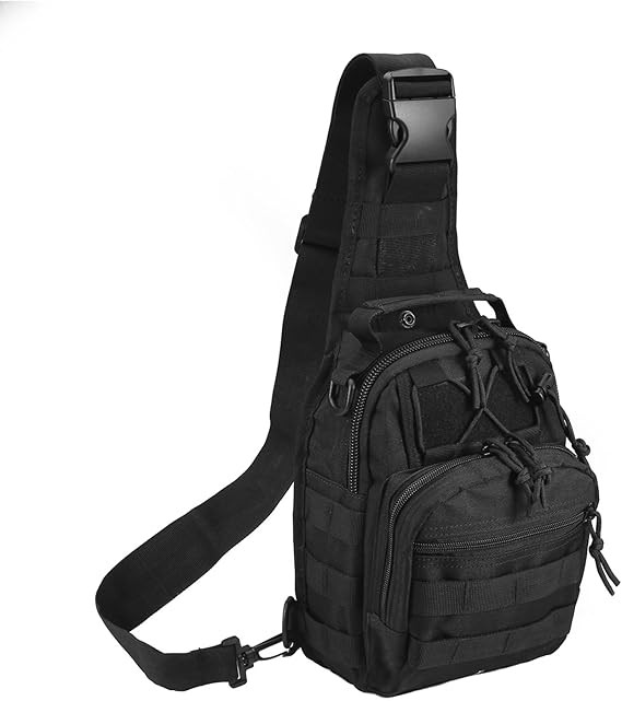 Men Backpack Molle Tactical Sling Chest Pack Shoulder Bag Outdoor Travel Hiking