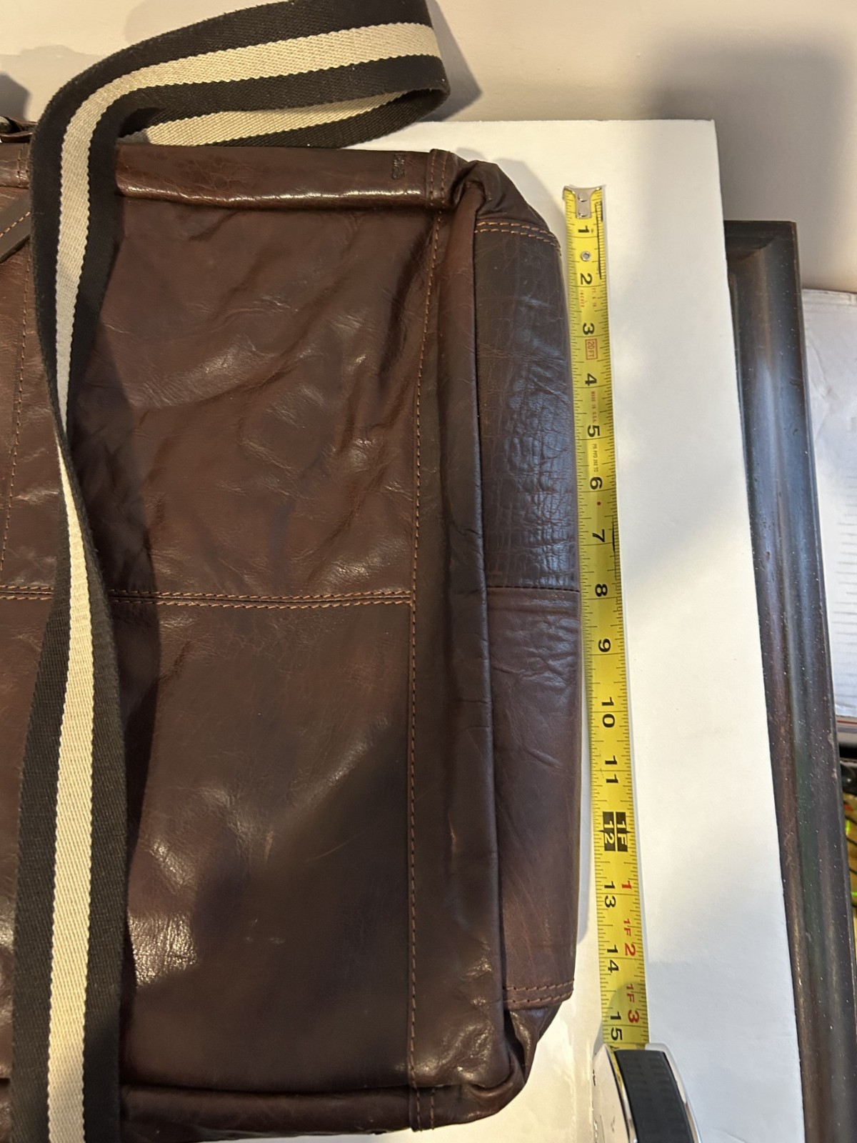 Jack Georges Spikes & Sparrow Brown Leather Briefcase Bag