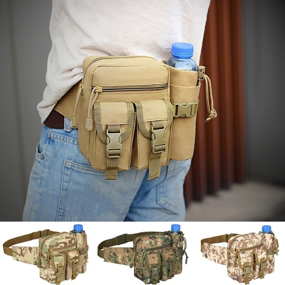 Tactical Waist Fanny Pack Utility Pouch Military Pocket Holder Water Bottle Bag