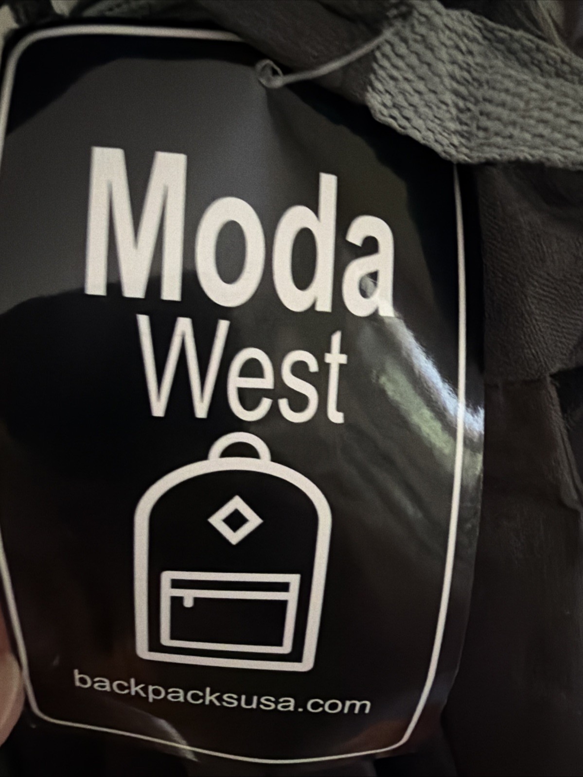 Moda West Backpack Gray And Black 19 Inch Front Pocket And Side Mesh Pockets New