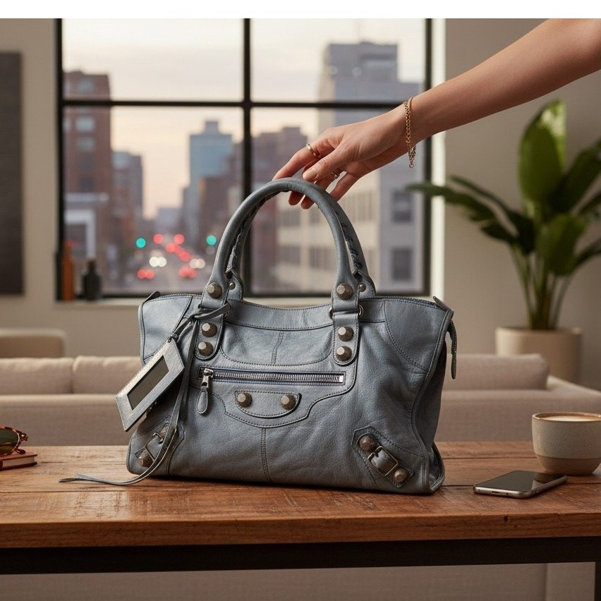 Balenciaga Ardoise Lambskin Leather Giant 21 Work Bag