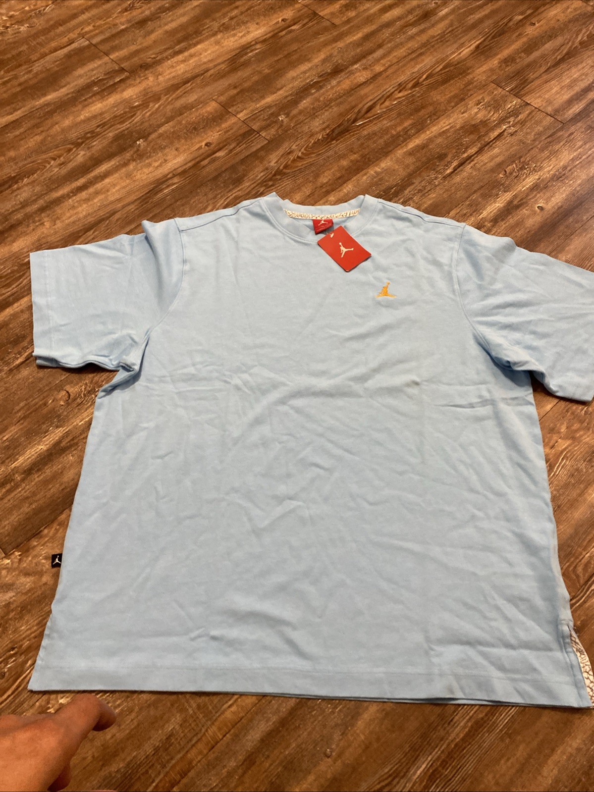 Men’s Air Jordan XL Sky Blue Short Sleeve Athletic Crew Neck Shirt