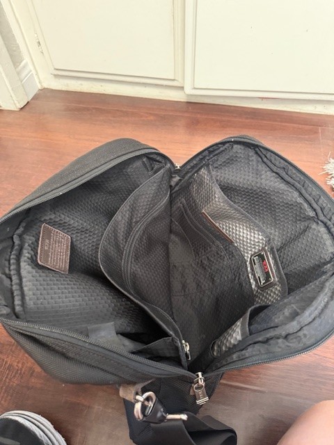 TUMI Alpha Bravo McNair Slim Briefcase Black Ballistic Nylon Leather 22611HKH