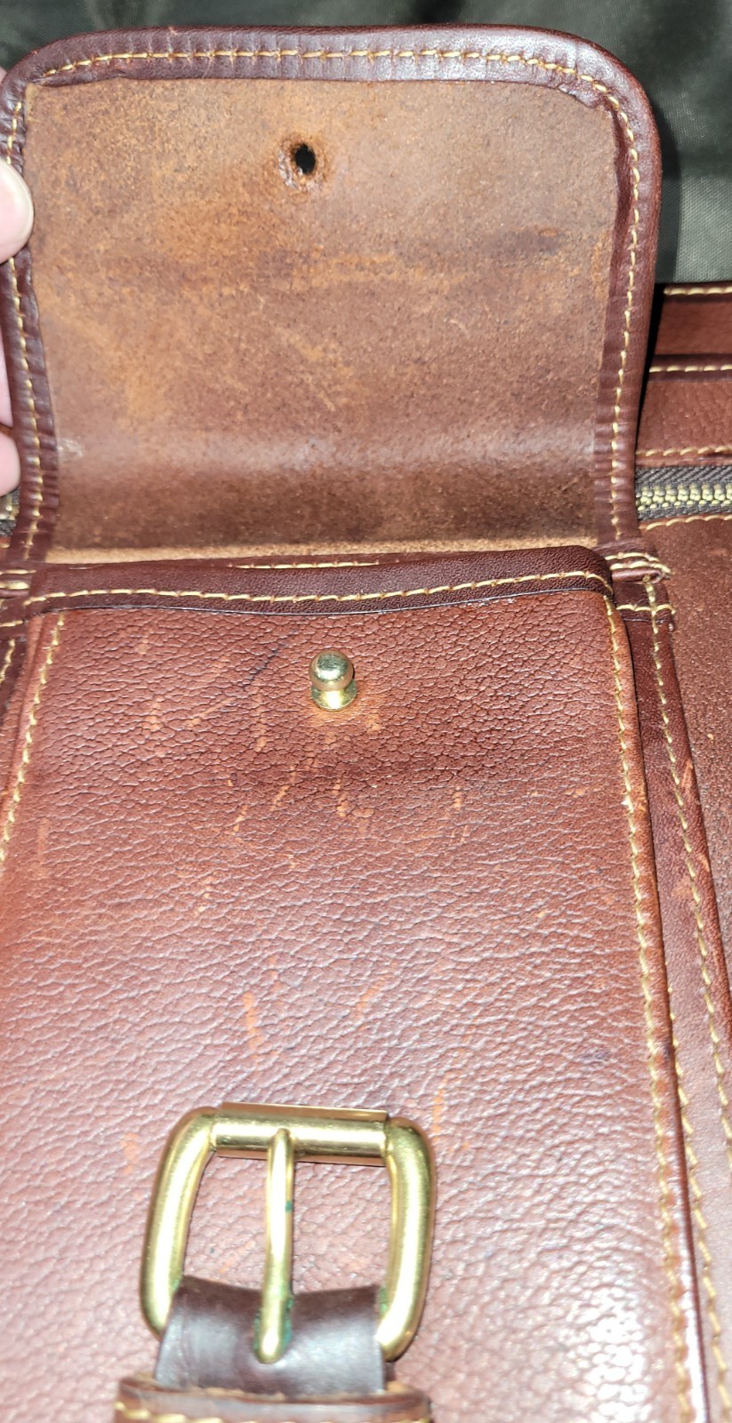 Orvis Leather Briefcase / saddle bag