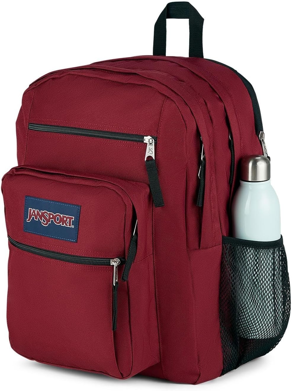 JanSport Big Student Backpack Ergonomic Shoulder Straps 5-Compartments, Black