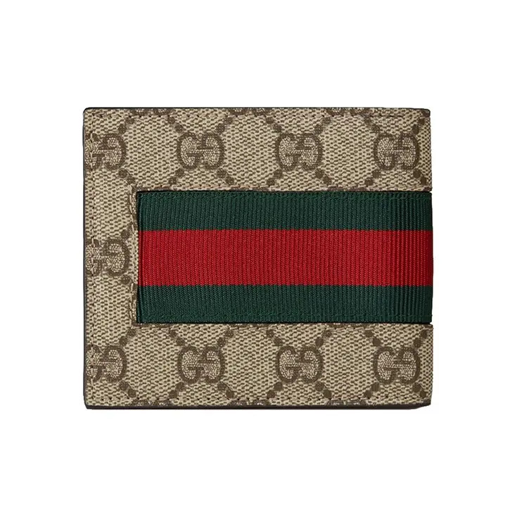 GUCCI Classic Old Flower Logo Wallet Men’s 4.3×3.5 in