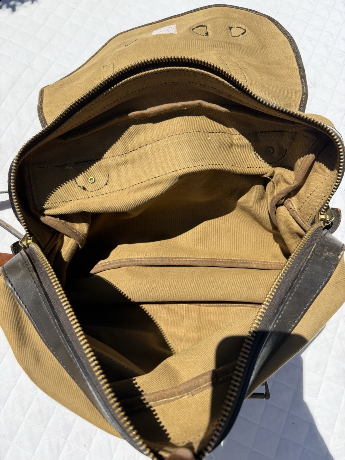 Vintage Filson 240 Talon-Era Small Carry-On Rugged Twill Tan Zipper Field Bag
