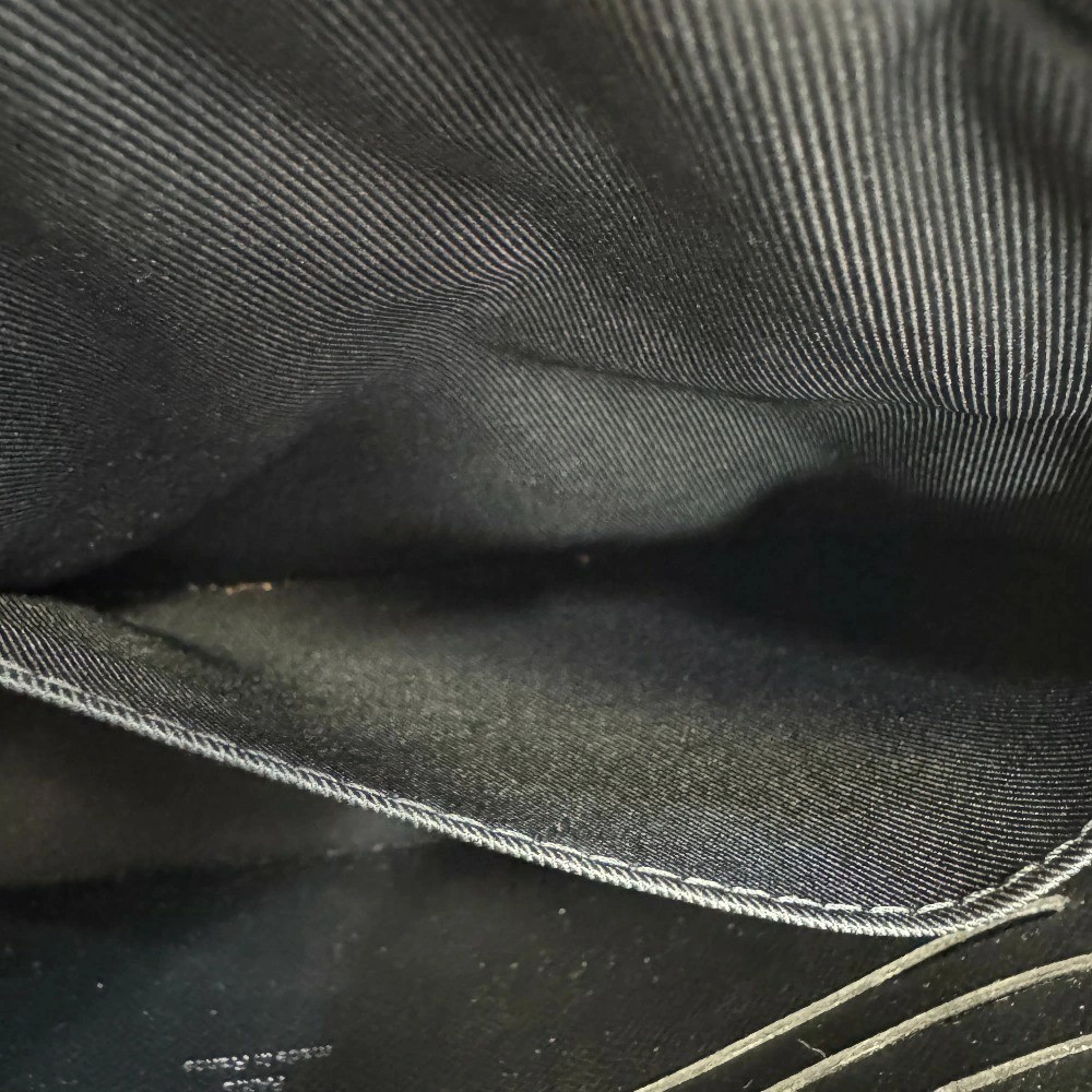 Louis Vuitton Pochette Kasai N41664 Damier Graphite Canvas Clutch Bag Black Gray