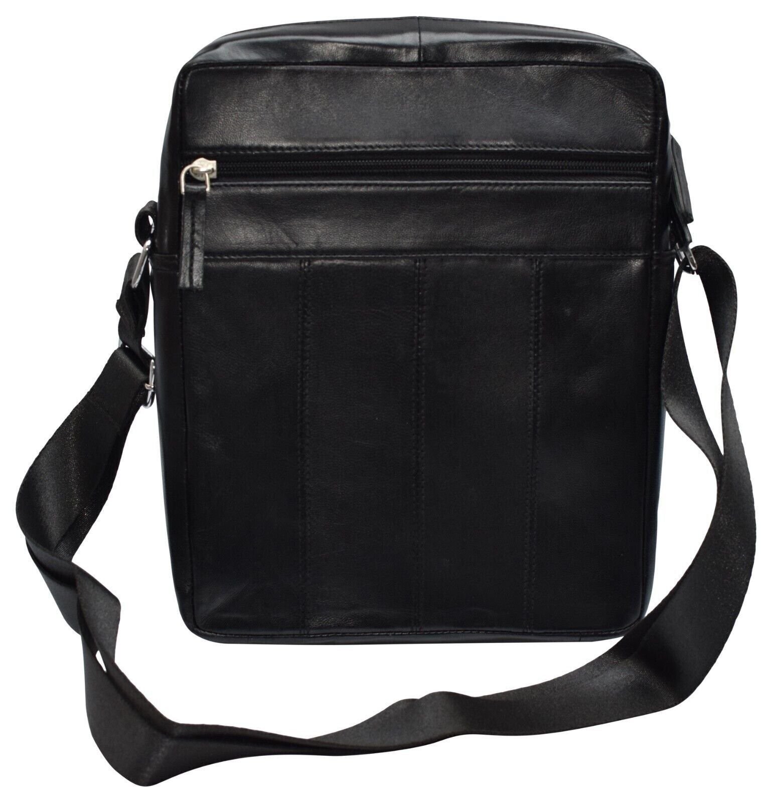 Genuine Leather Messenger Crossbody Shoulder Bag for Men Adjustable Strap Casual