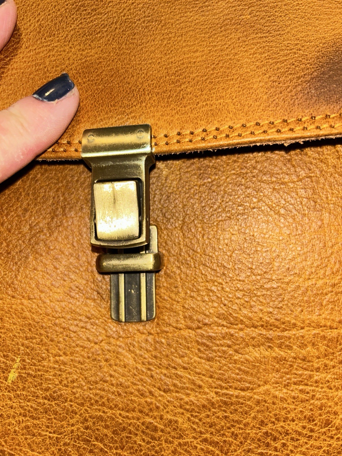 Vtg. 70’s Leather Camel Brown Bag Purse Shoulder/crossbody Made In USA