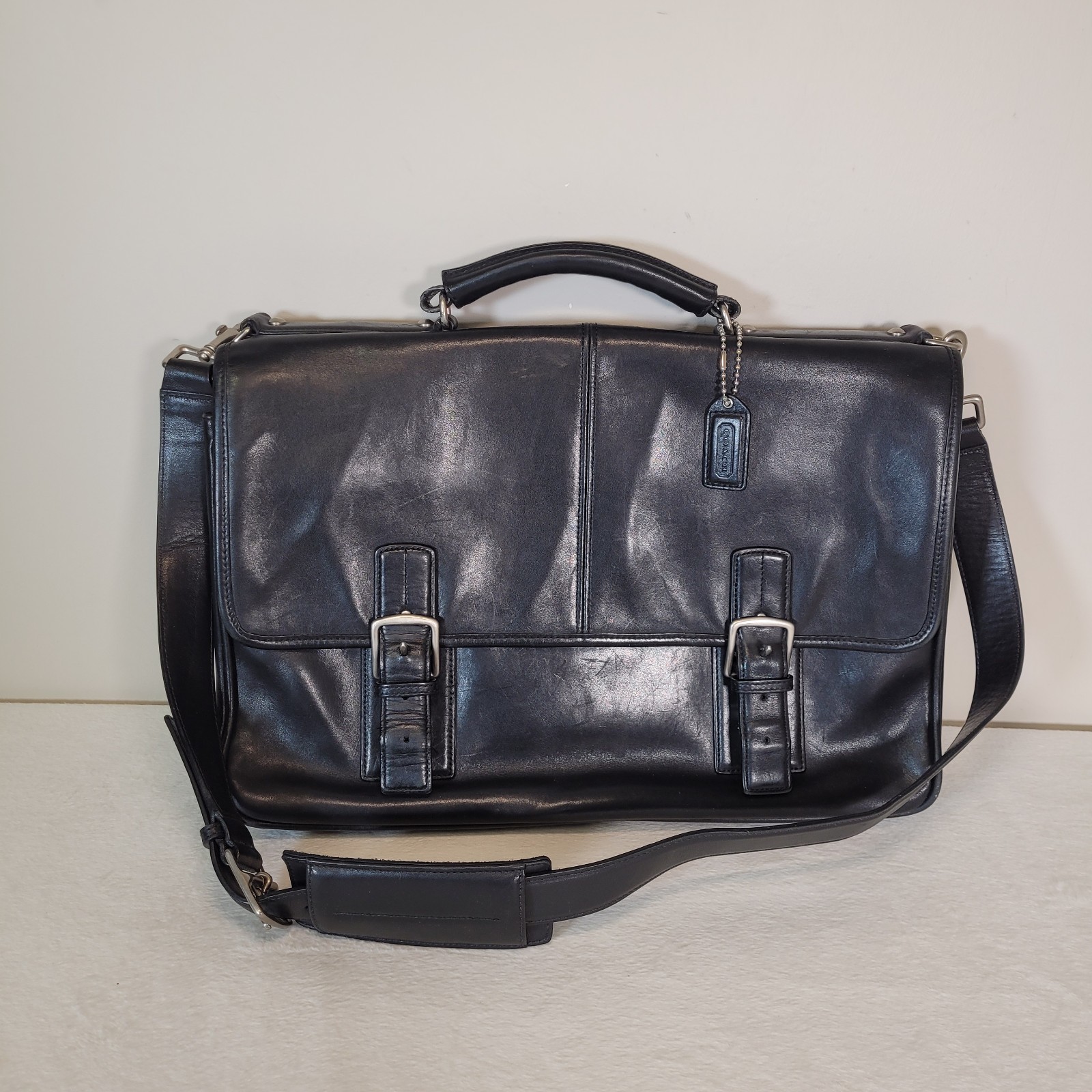 Coach Metropolitan Briefcase laptop Messenger bag black leather J053-6455