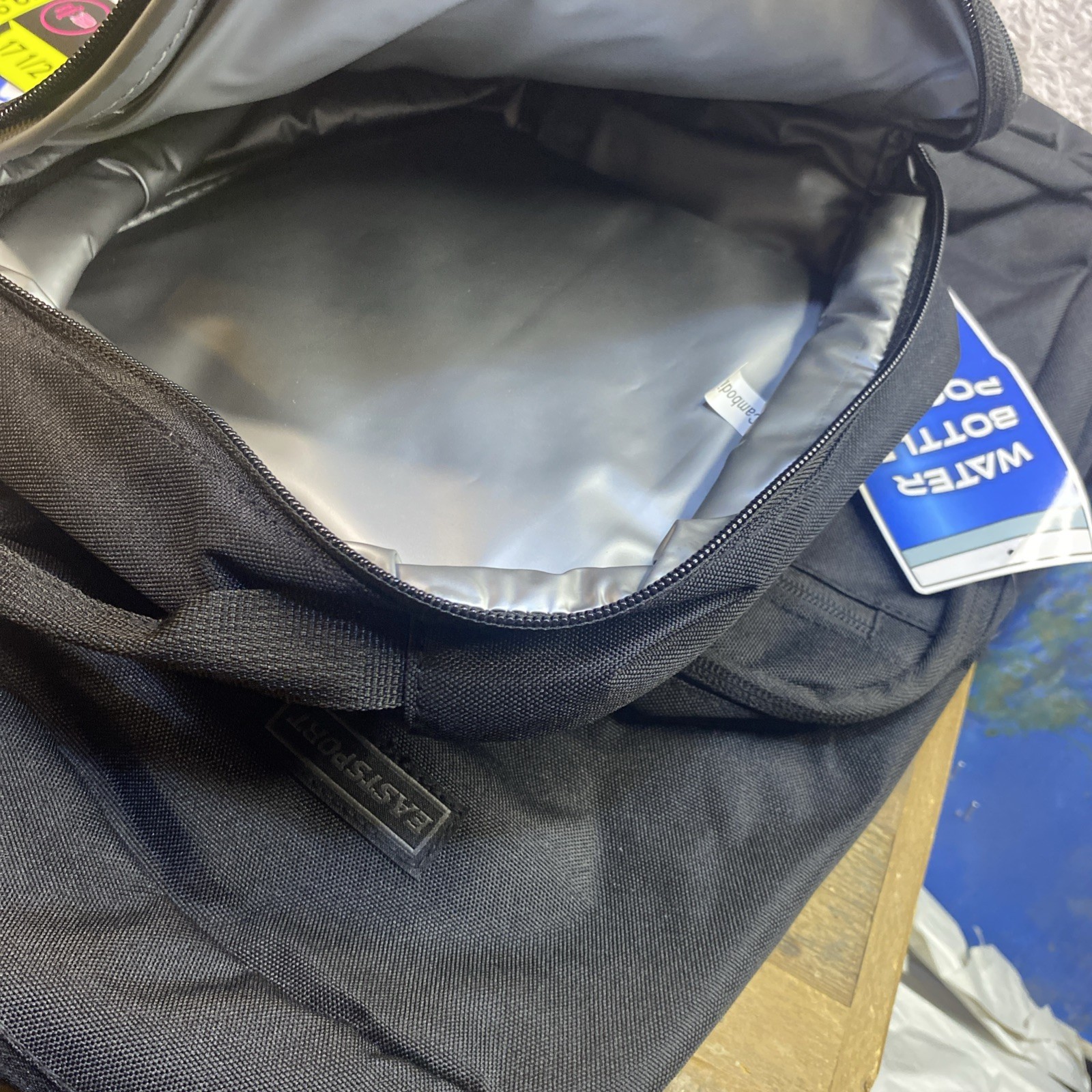 Eastsport Backpack Daypack Black School Laptop Pouch Lunch Bag New With Tags