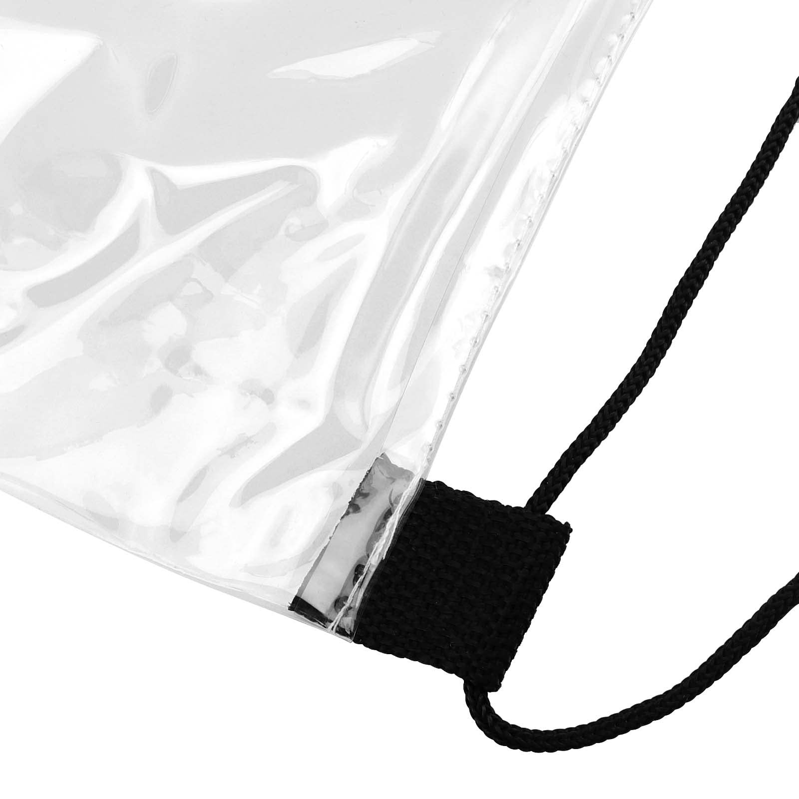 20 Pieces 17 x 13 Inch Clear Drawstring Bag, Plastic Drawstring Backpack Wate…