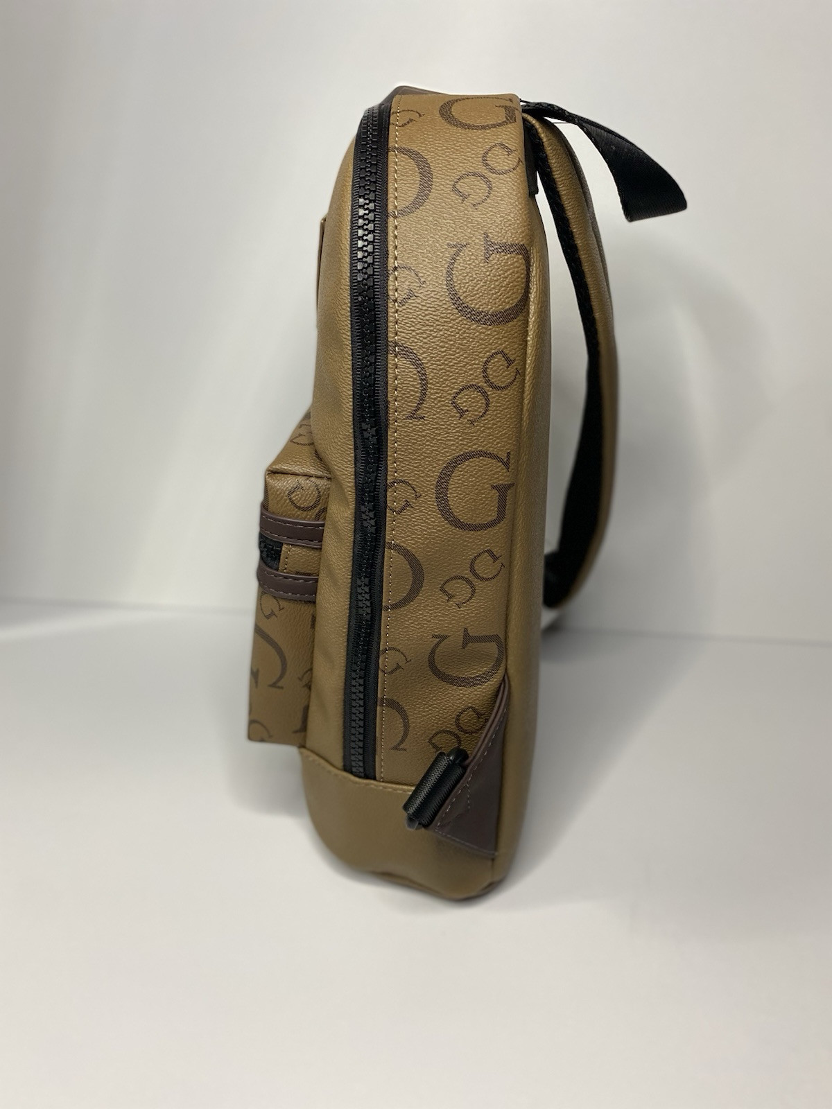 New, Guess, Cocoa Beige Crossbody Bag 2 Pockets Adjustable Strap Backpack Unisex