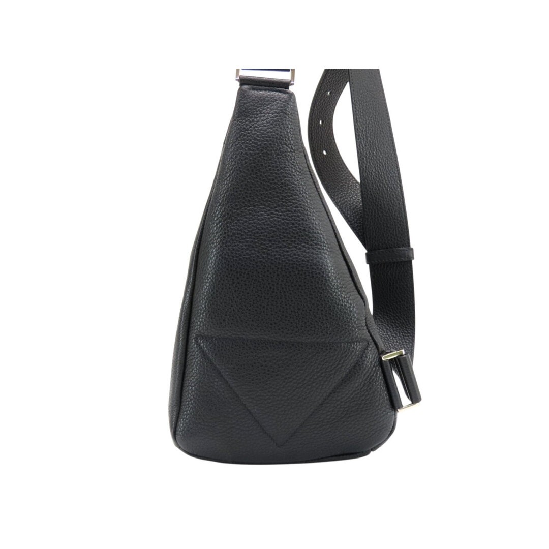 Prada VITELLO DAINO Triangle Logo Leather Sling Bag Body Bumbag Used LIBR-0