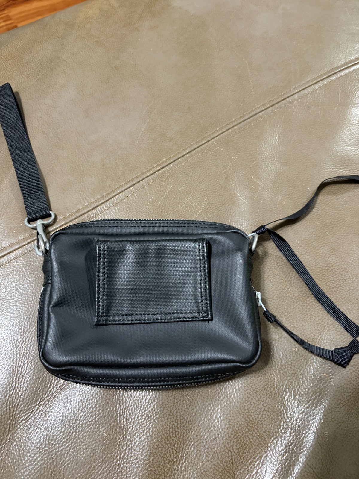 Porter Yoshida Luggage Label Free Style Shoulder Pouch Black Porter Yoshida