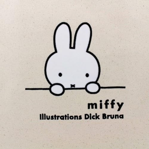 Hapitas Miffy Sturdy Canvas Tote Shoulder Bag 6063 B241. Natural Miffy Facefrom