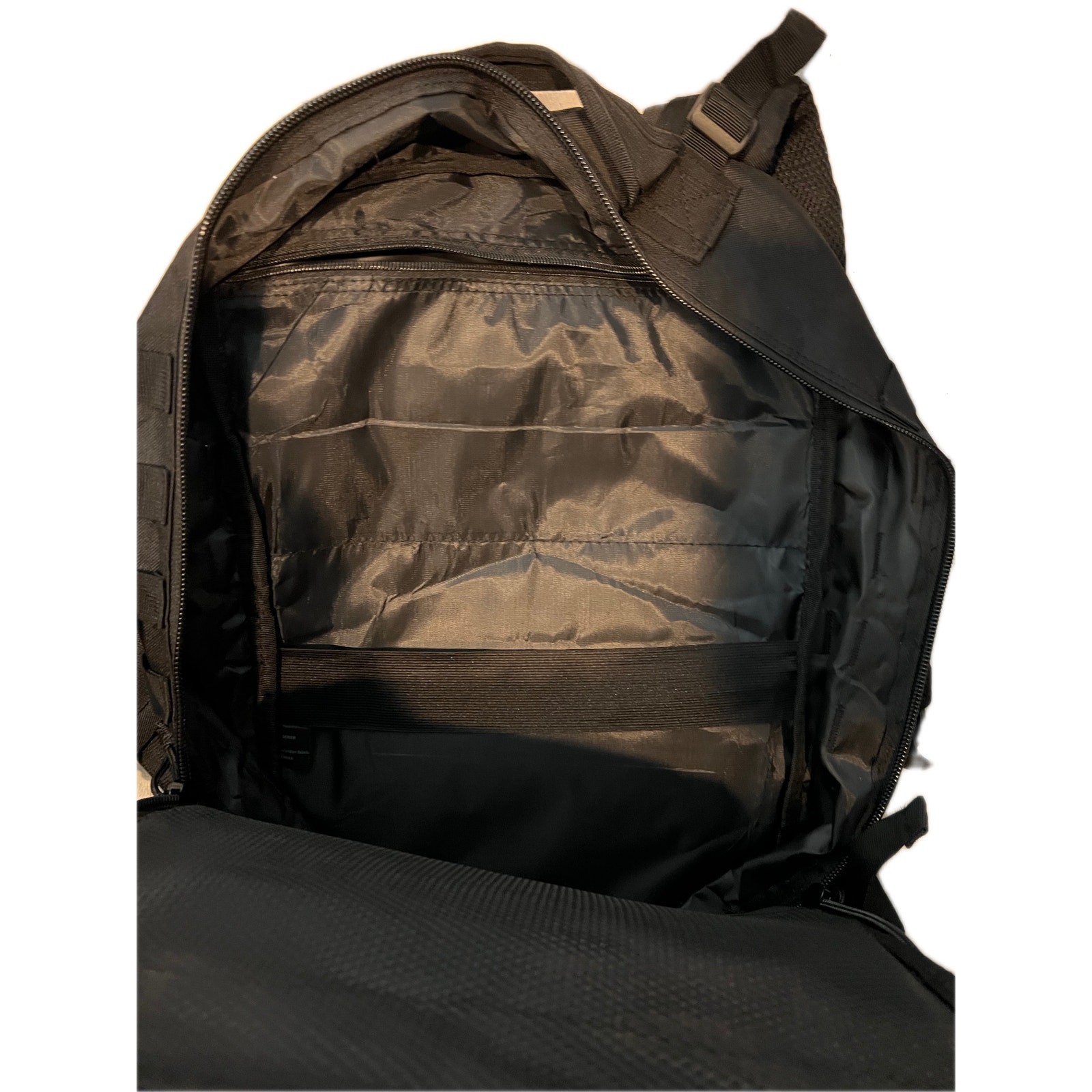 Generic Tactical Backpack w Bourne Patch Black 35L