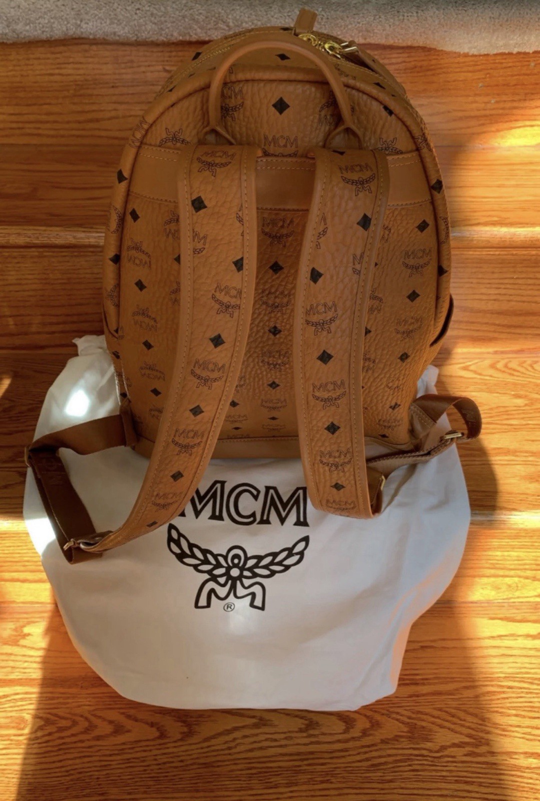 Cognac MCM Medium Backpack