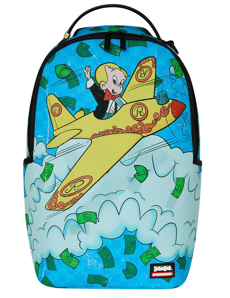 Sprayground AIR RITCHIE RICH Backpack🔥New Black Large Bookbag Kids School Bag