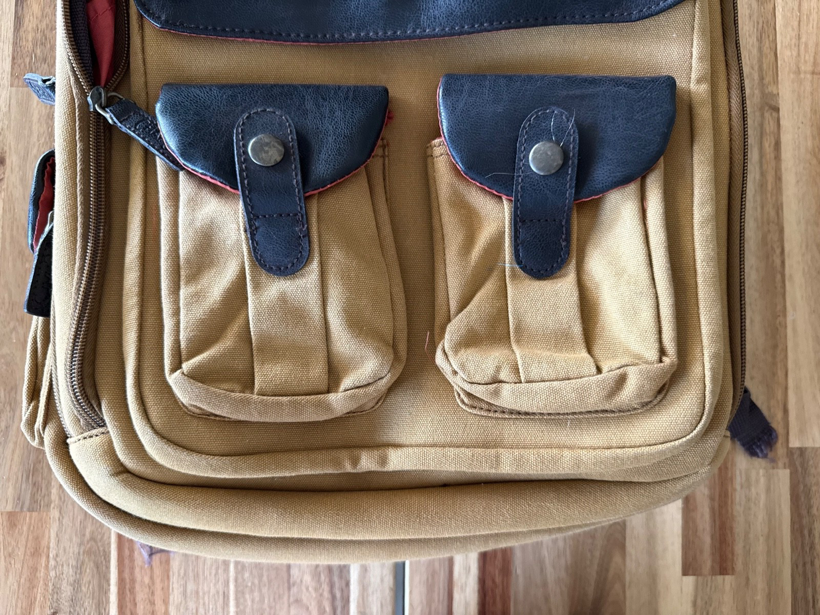 Chaps Backpack Heavyweight Canvas Pockets, Travel