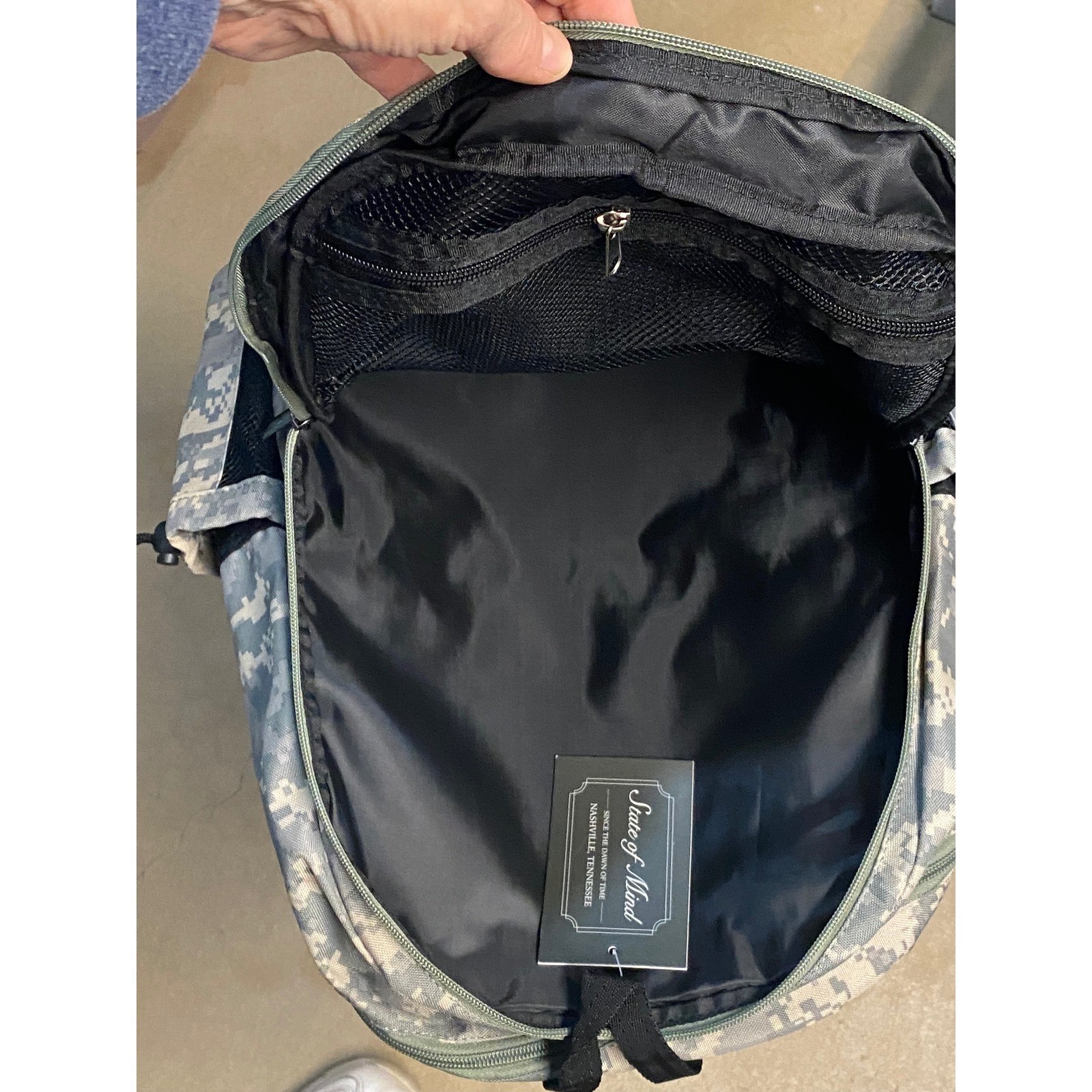 State of Mind Digital Camo New Backpack Colorado Flag Patch Blue Mesh Pockets