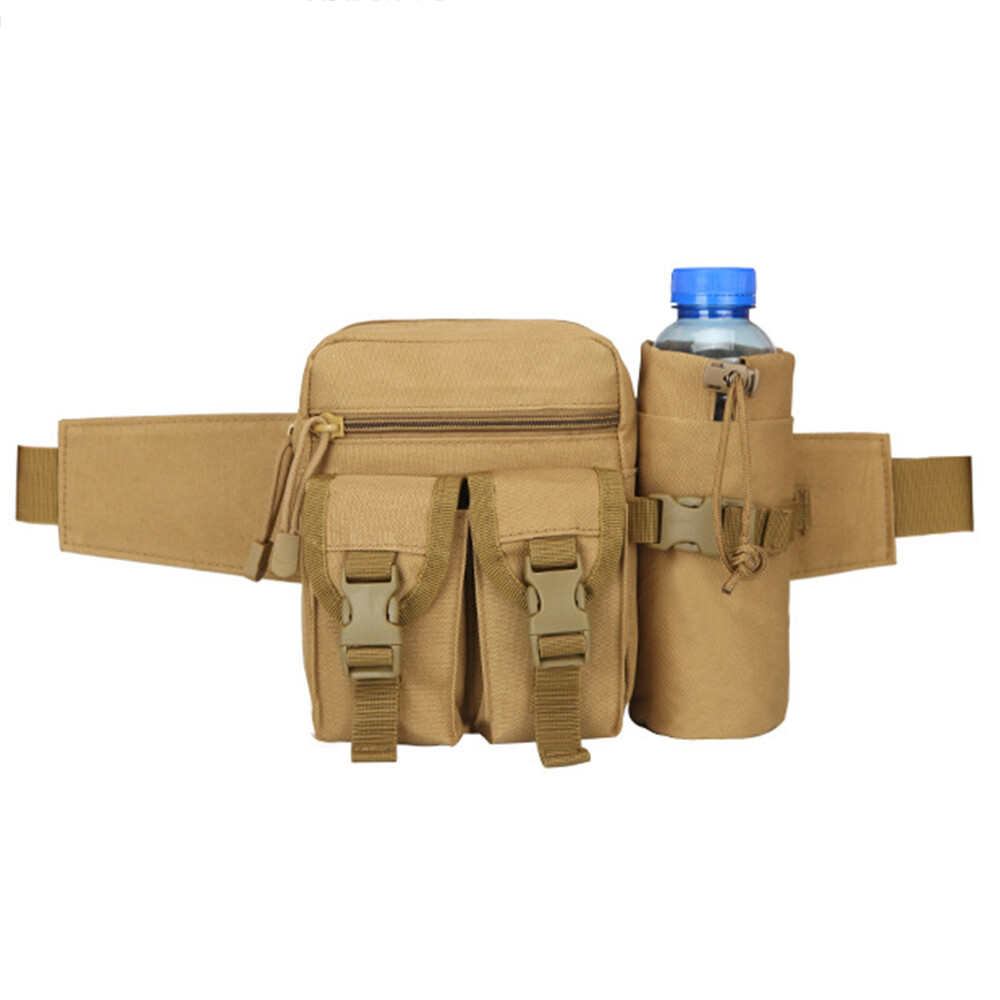Tactical Waist Bag With Detachable Water Bottle Holder Pocket Bag Travel Bag
