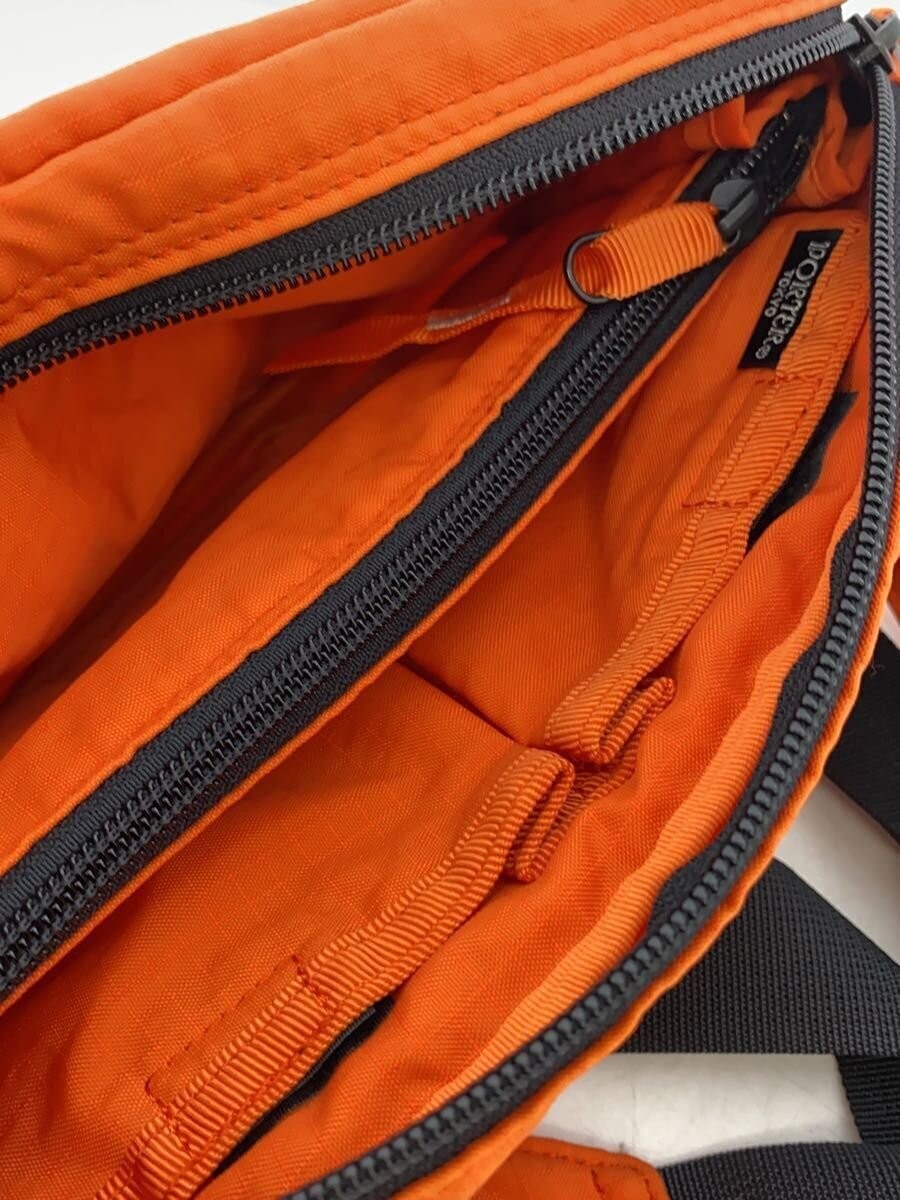 Authentic PORTER Waist Bag Orange 13cm x 22cm Hands-Free Belt Pack