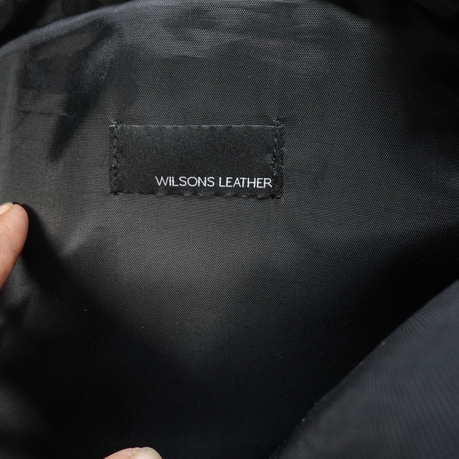 Vintage Wilsons Leather Black Leather Backpack Computer Bag