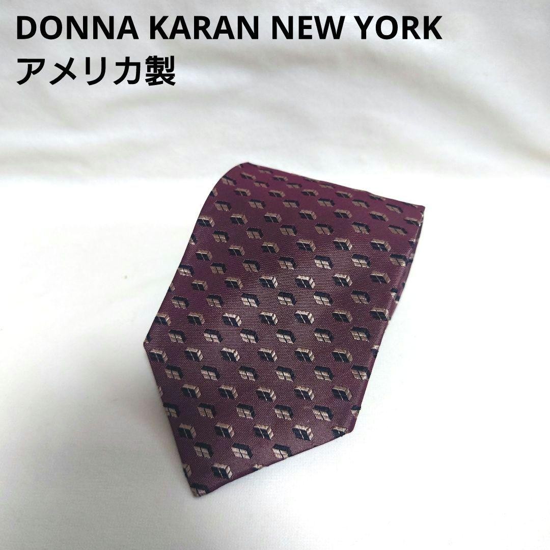 Donna Karan New York Tie Brown Patterned Men’s Neckwear